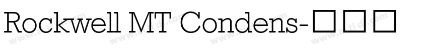 Rockwell MT Condens字体转换